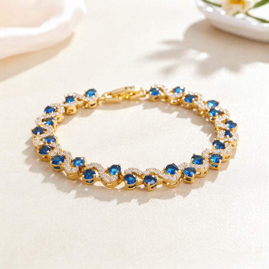 Geometric Gemstone Crystal Bracelet Women's Fashion Jewelry