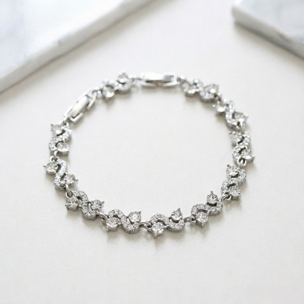 Geometric Gemstone Crystal Bracelet Women's Fashion Jewelry
