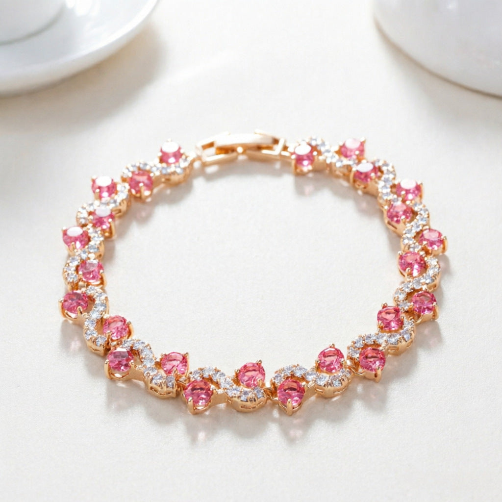 Geometric Gemstone Crystal Bracelet Women's Fashion Jewelry