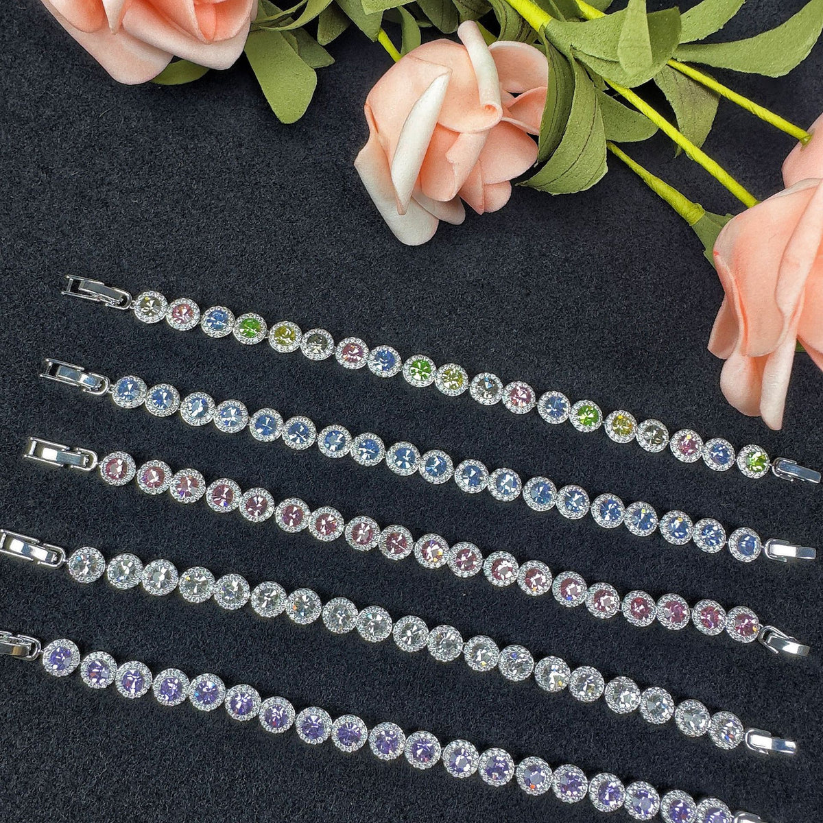 Luxury Starry Sky Tennis Bracelet Full Diamond Rhinestone Jewelry