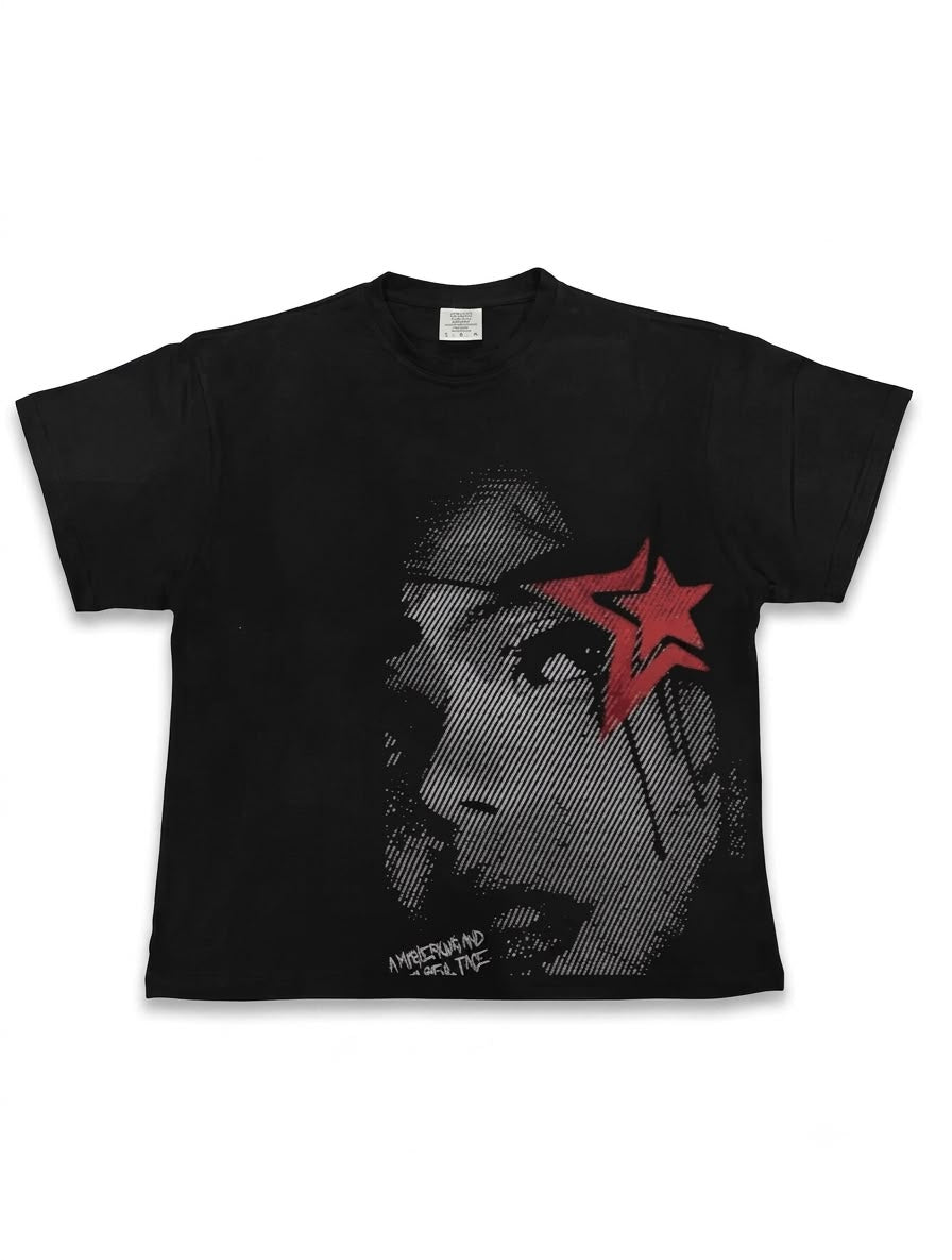 Oversize Graphic Print Cotton T-Shirt