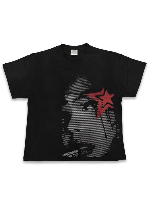 Oversize Graphic Print Cotton T-Shirt